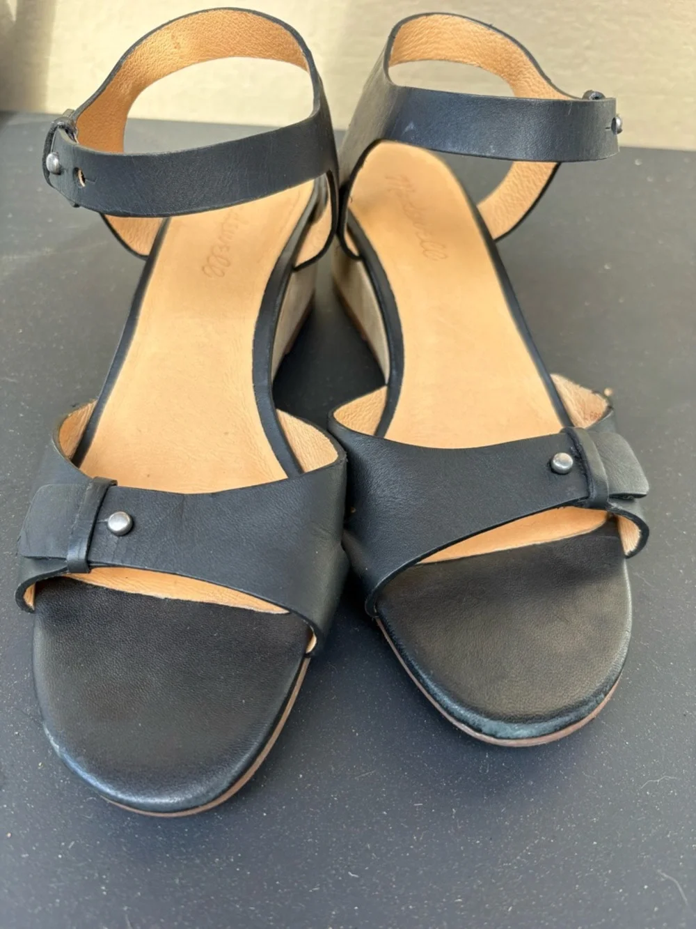 Madewell Women's Black Ankle-Strap Leather Sandals 6.5 - Picture 6 of 7
